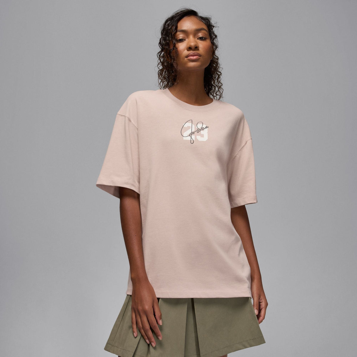 Women's Jordan Essentials Short-Sleeve Graphic T-Shirt - Fossil Stone