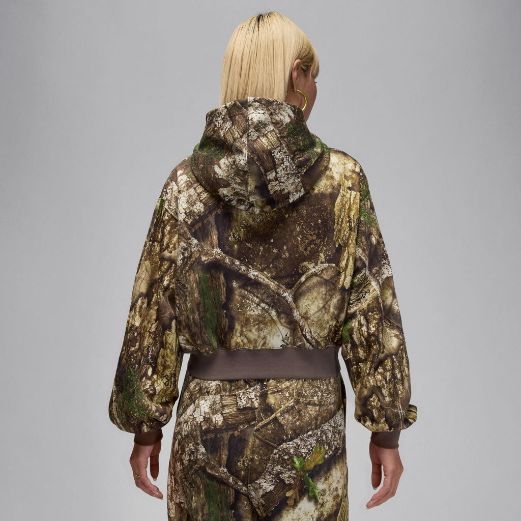 Women's Jordan Brooklyn Fleece Realtree Mod Crop Full-Zip Hoodie - Sail/Sail