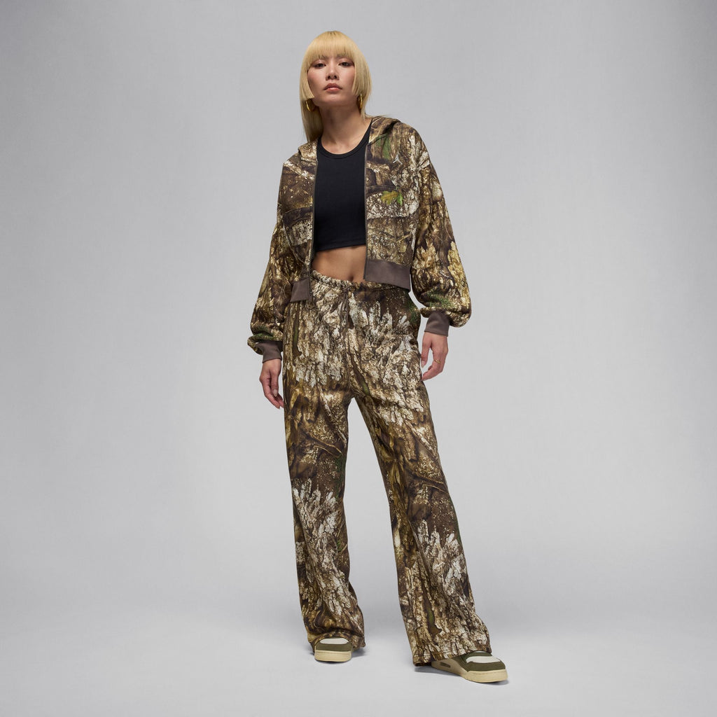 Women's Jordan Brooklyn Fleece Realtree Mod Crop Full-Zip Hoodie - Sail/Sail