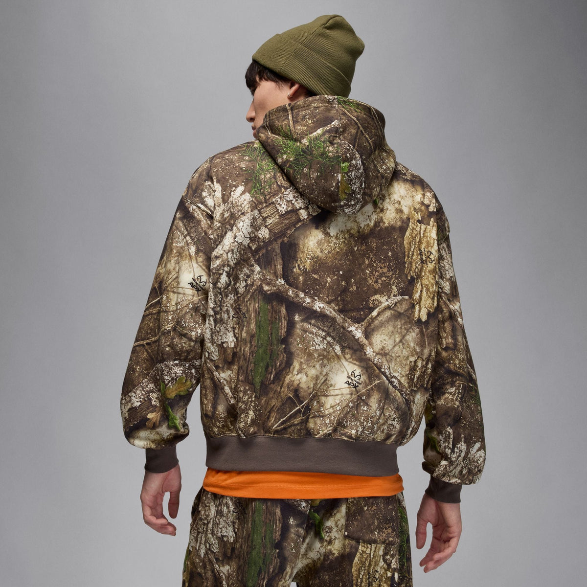 Men's Jordan Brooklyn Fleece Realtree Pullover Hoodie - Medium Olive/Sail