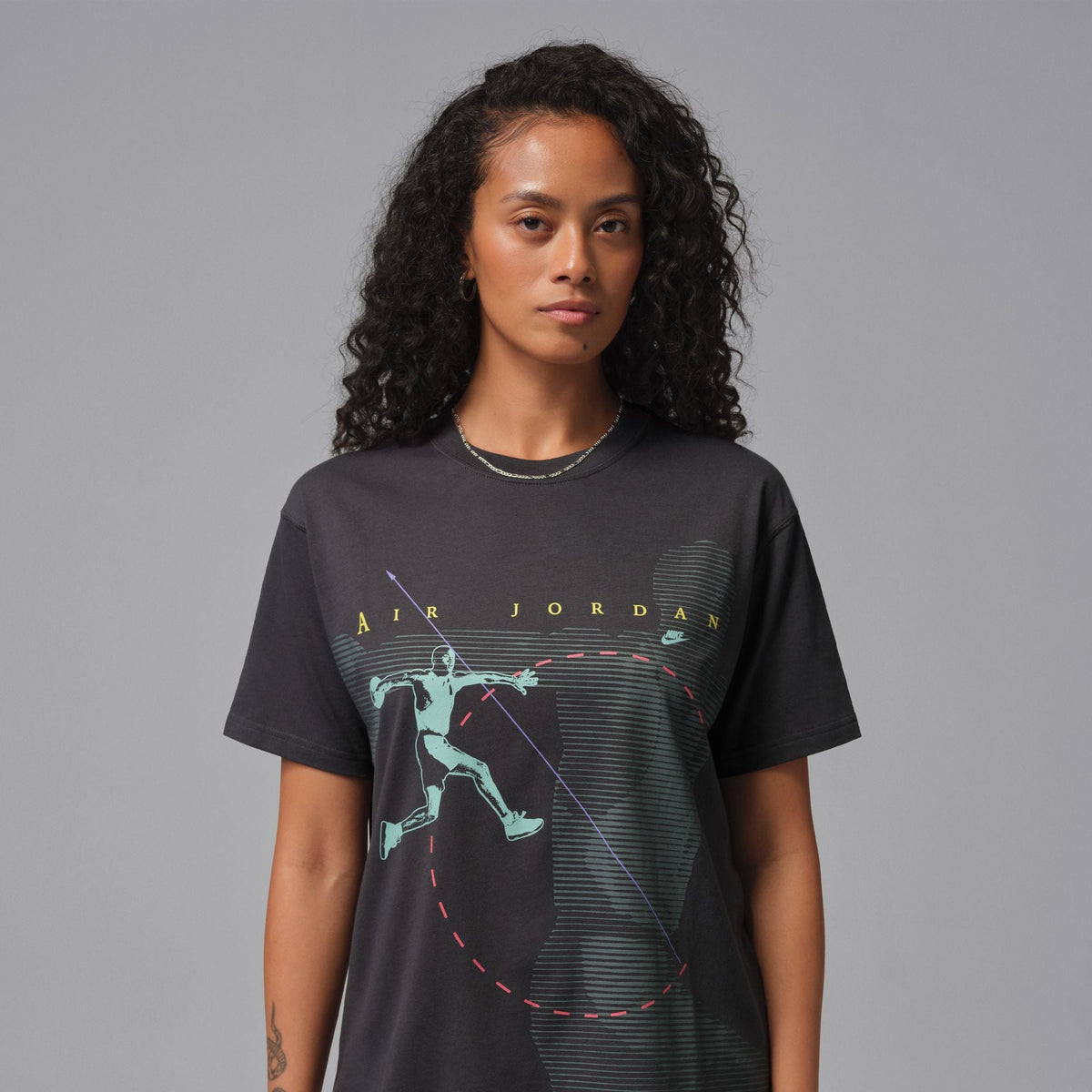 Women's Jordan Flight Graphic T-ShirtDark Smoke Grey/Black