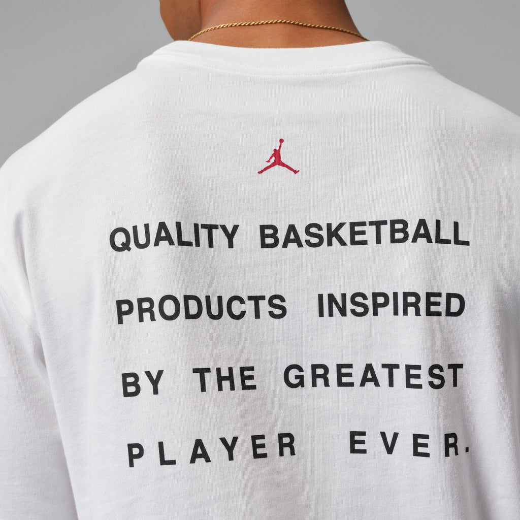 Men's Jordan Flight Script T-Shirt - White/Gym Red