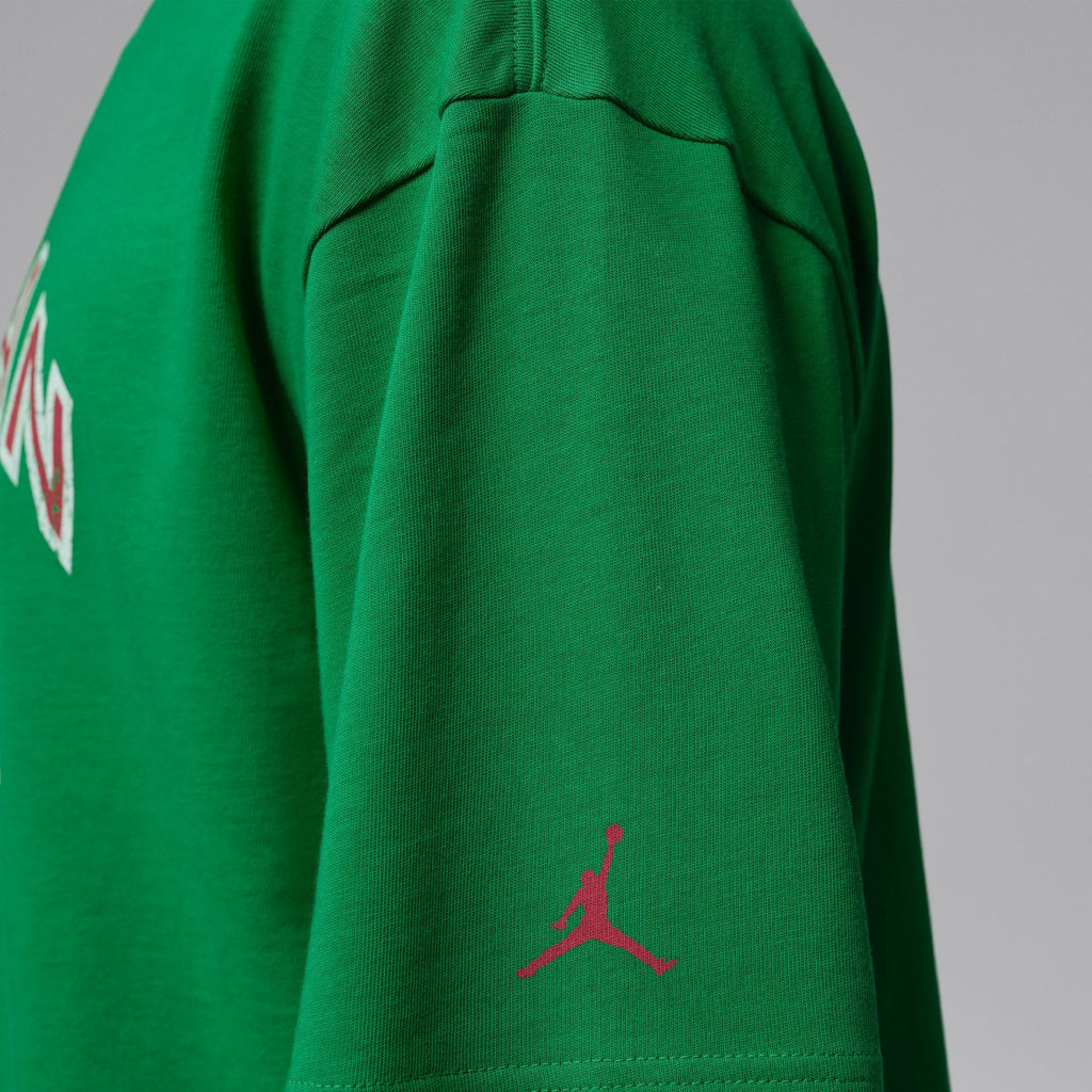 Men's Nike Jordan Flight Essentials Boxy Graphic T-Shirt - Lucky Green/University Red