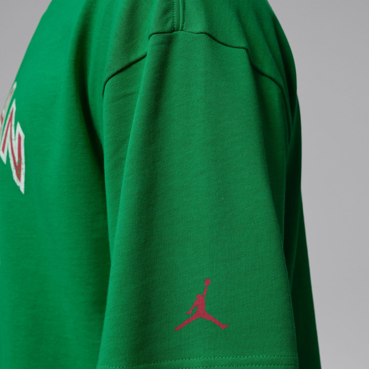 Men's Nike Jordan Flight Essentials Boxy Graphic T-Shirt - Lucky Green/University Red