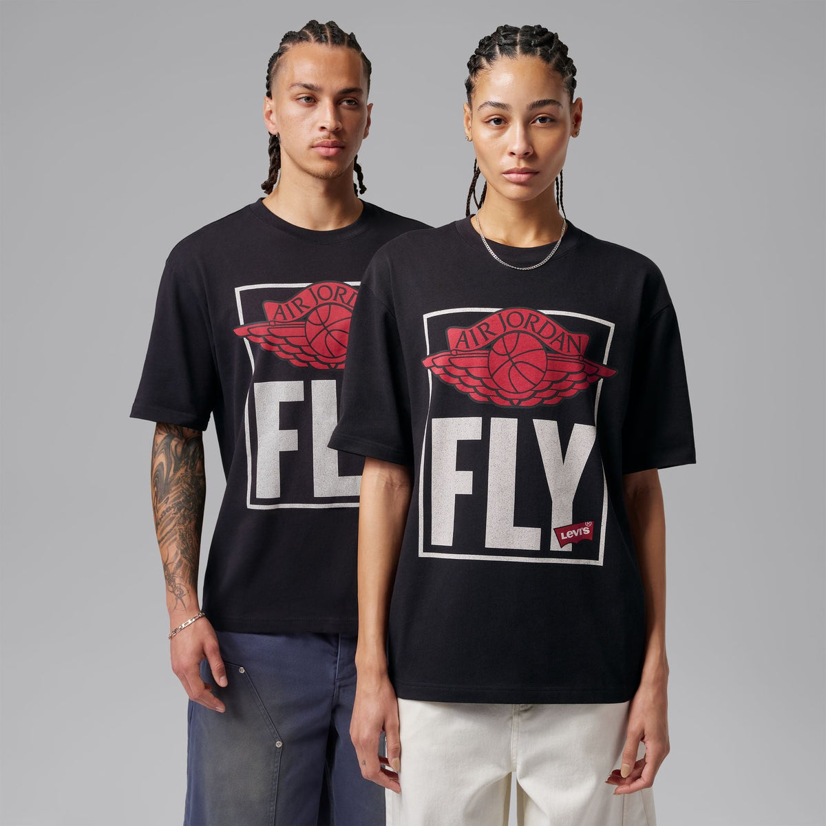 Unisex Jordan x Levi's Fly Short-Sleeve T-Shirt - Black