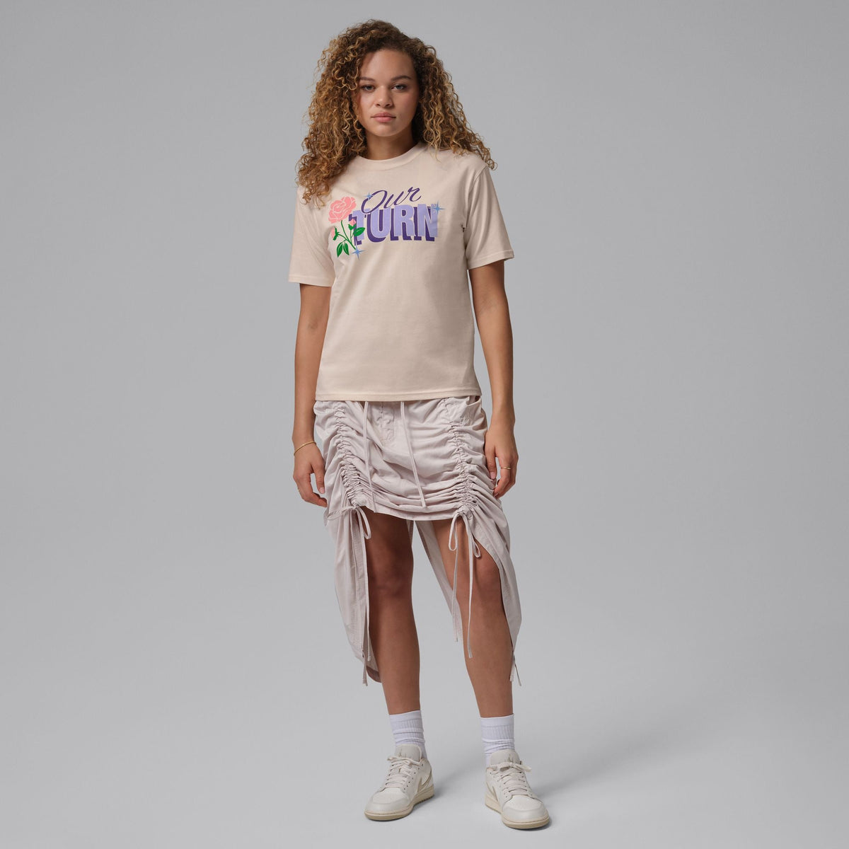 Womens Jordan “Our Turn” Graphic T-Shirt - Chalk
